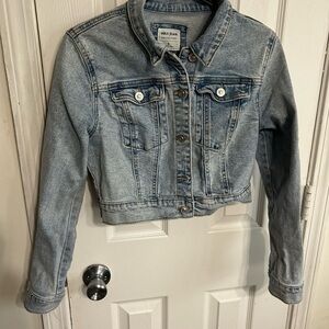 Wax Jean Faded Blue Cropped Denim Jacket